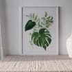 Botanical Watercolor Tropical Leaf Art Print