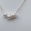 Three Pearl Chain Necklace