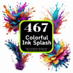 467 Colorful Ink Splash Clipart, Color Splash, Paint Splatter, Ink ...