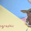 The Child Grogu Baby Yoda Sticker Cute Kawaii Holographic Sticker -   Australia