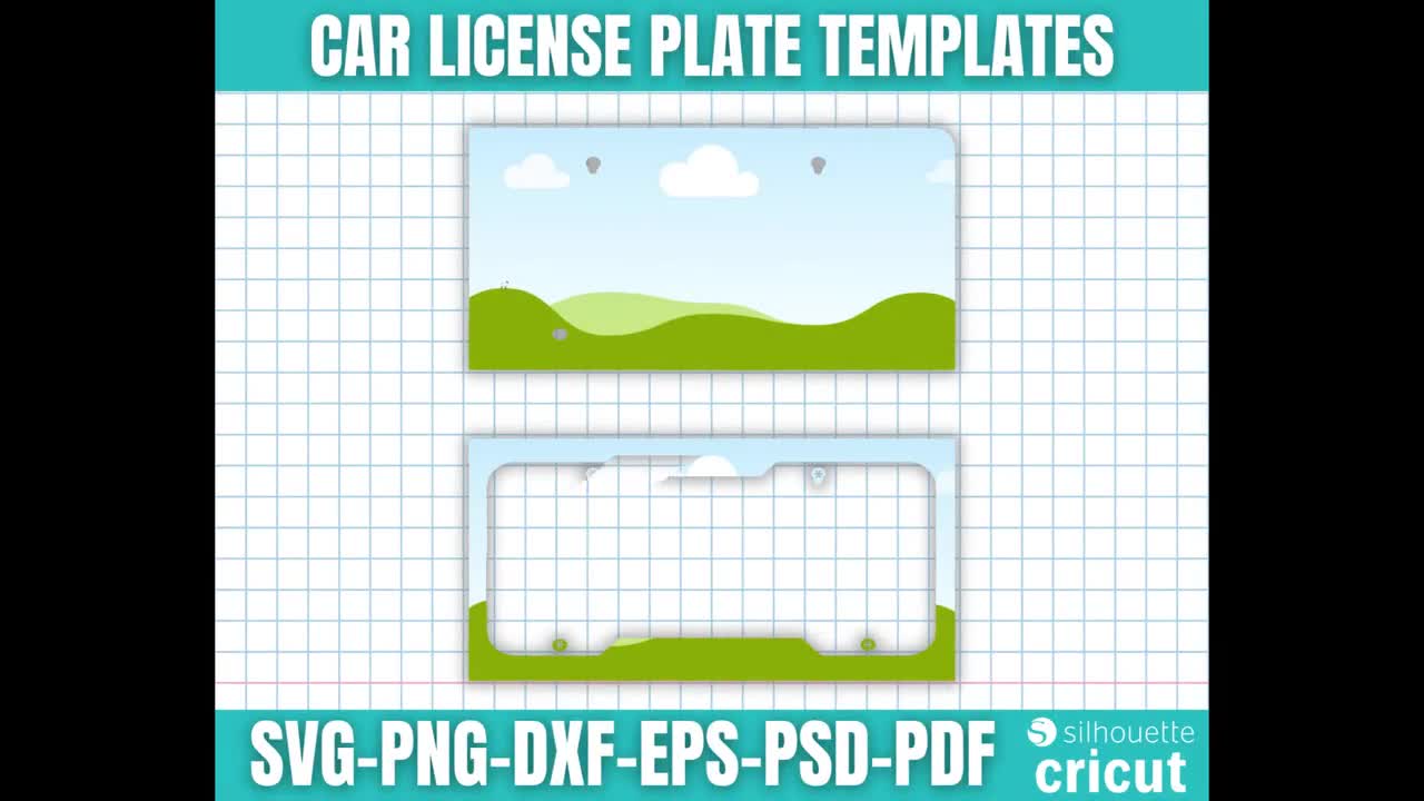 Autokennzeichen Vorlage, Autokennzeichen Sublimationsvorlage, Autokennzeichen Rahmenvorlage, Nummernschild SVG Png, Canva Bearbeitbar video poster