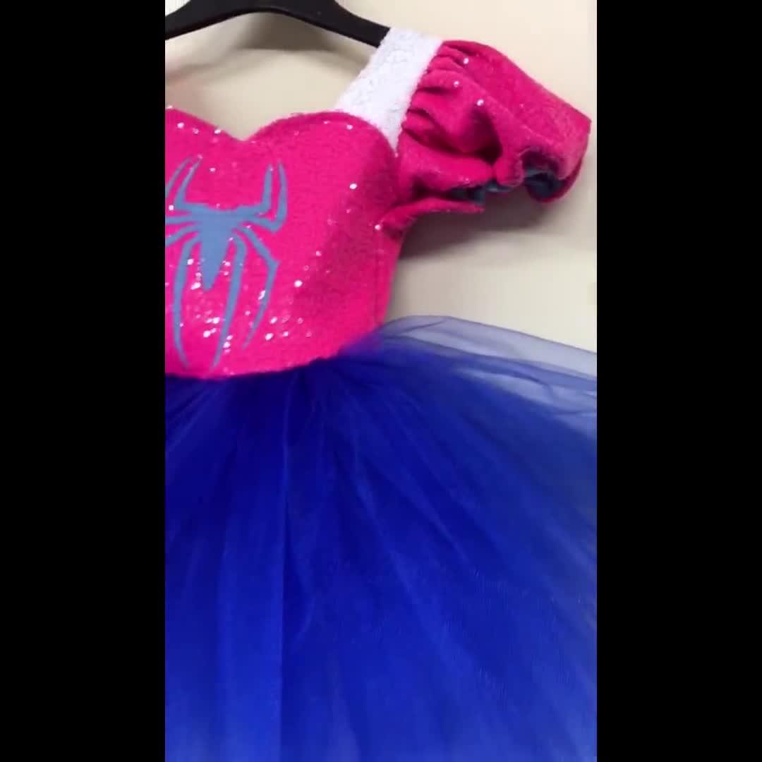 Ghost Spider Costume, Spider Girl, Gwen Stacy – Perfect for Halloween, Cosplay & Birthday Parties | Sparkling Superhero Dress for Kids video poster