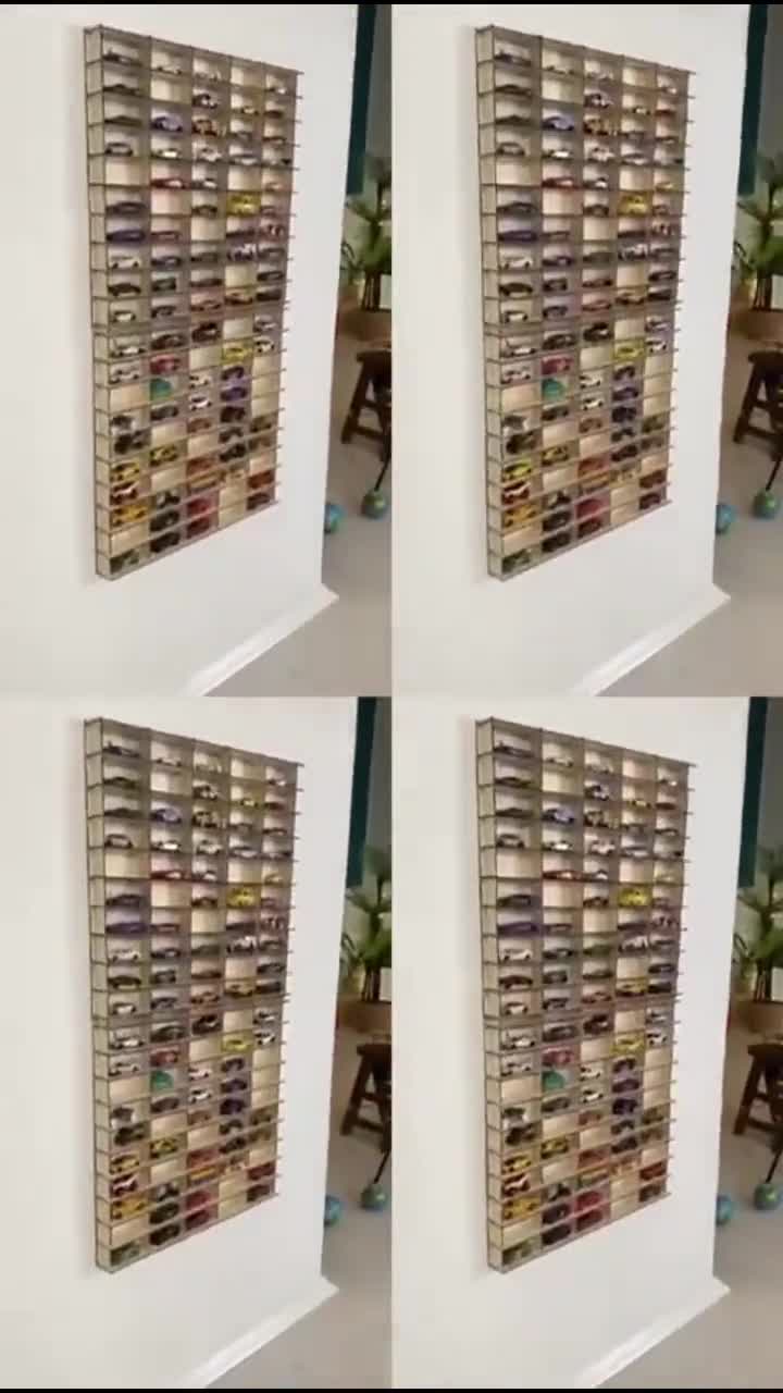 Cream Toy Car Storage For 100 Cars, Matchbox Car Storage, Wall Mounted Car Rack/Shelf, Matchbox Car Holder / Display Case video poster