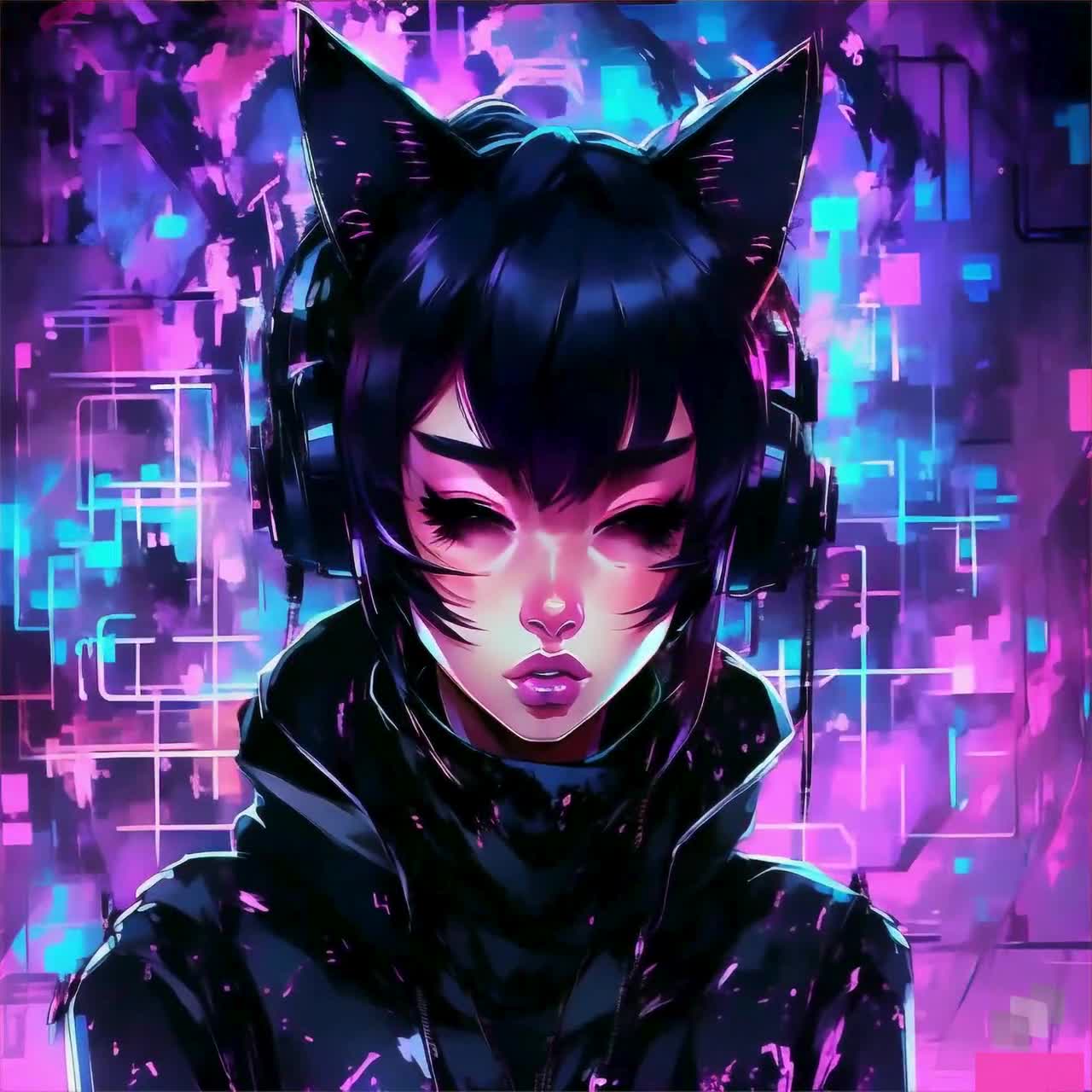 Animated Discord PFP Gaming Profile Pics Gamer Girl Avatar Cyberpunk Style