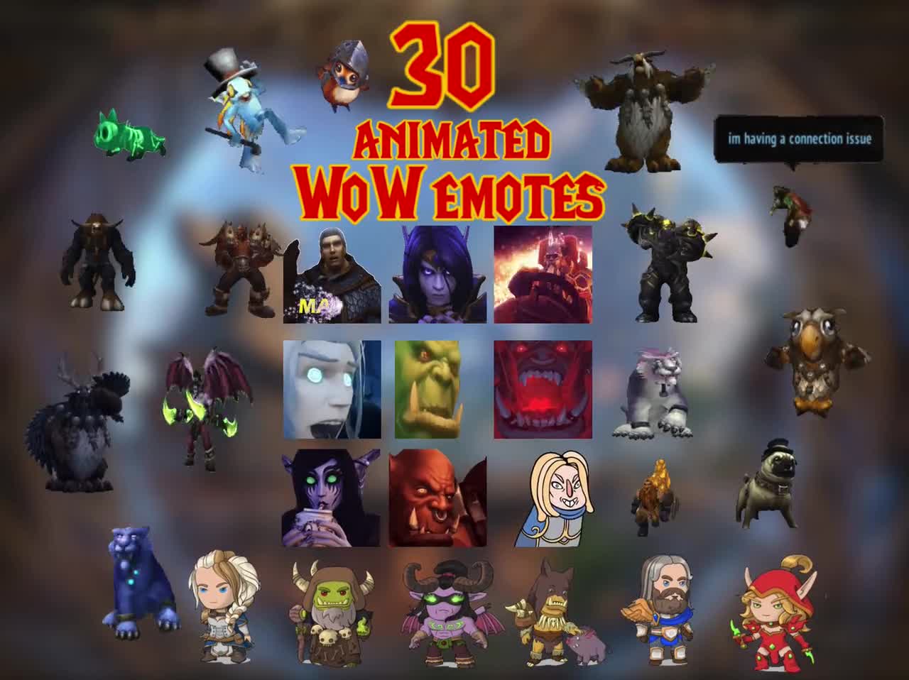 30 Animated WoW Emotes Pack for Twitch, YouTube, Discord video poster
