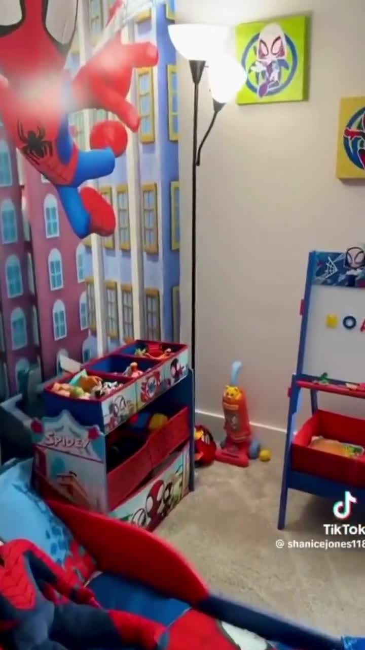 Quadro Su Tela Spidey And His Amazing Friends - 90x60 Cm, Per Cameretta Bambini