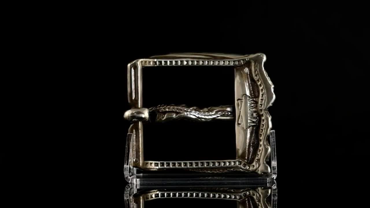 Hebilla de cinturón personalizada con escudo vikingo para hombres