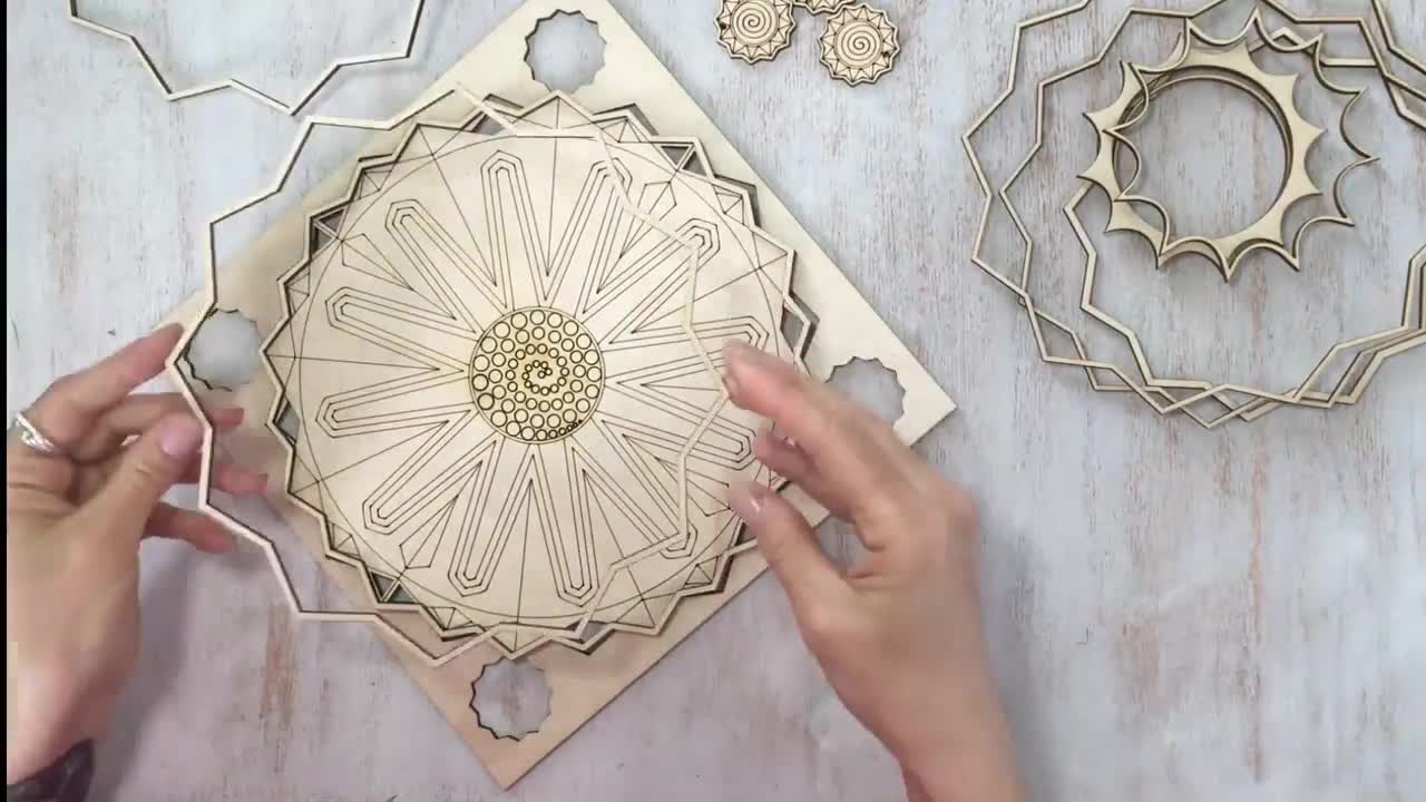WEALTH Mandala Painting Kit Wooden Mandala Paint Kits for 