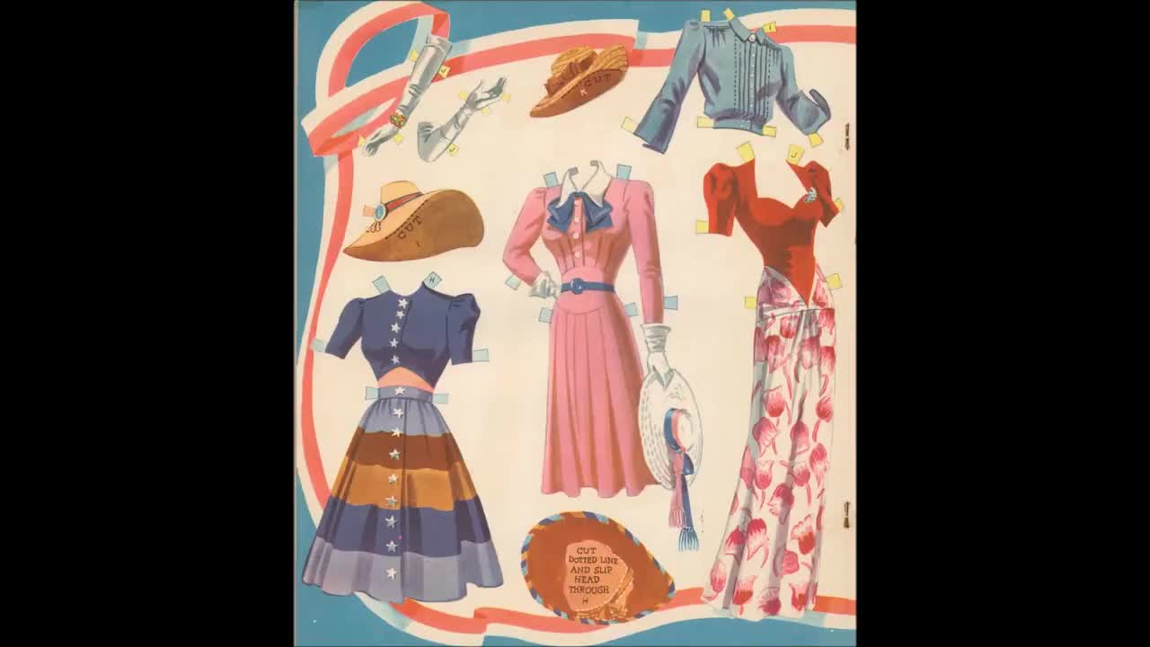 Vintage Paper Dolls the Ginghams C. 1976 Sunbonnet Prairie Girls 4 Sisters  Vintage Ephemera Clip Art PDF Instant Download 
