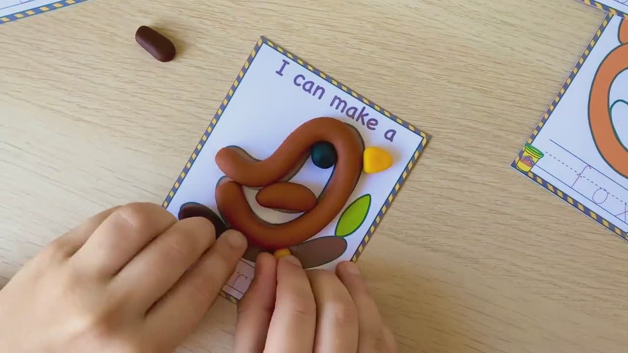 Forest Animals Play Doh Mats Visual Cards, Printable Play Dough Toddler  Activities, Homeschool Montessori Materials Kindergarten Preschool 