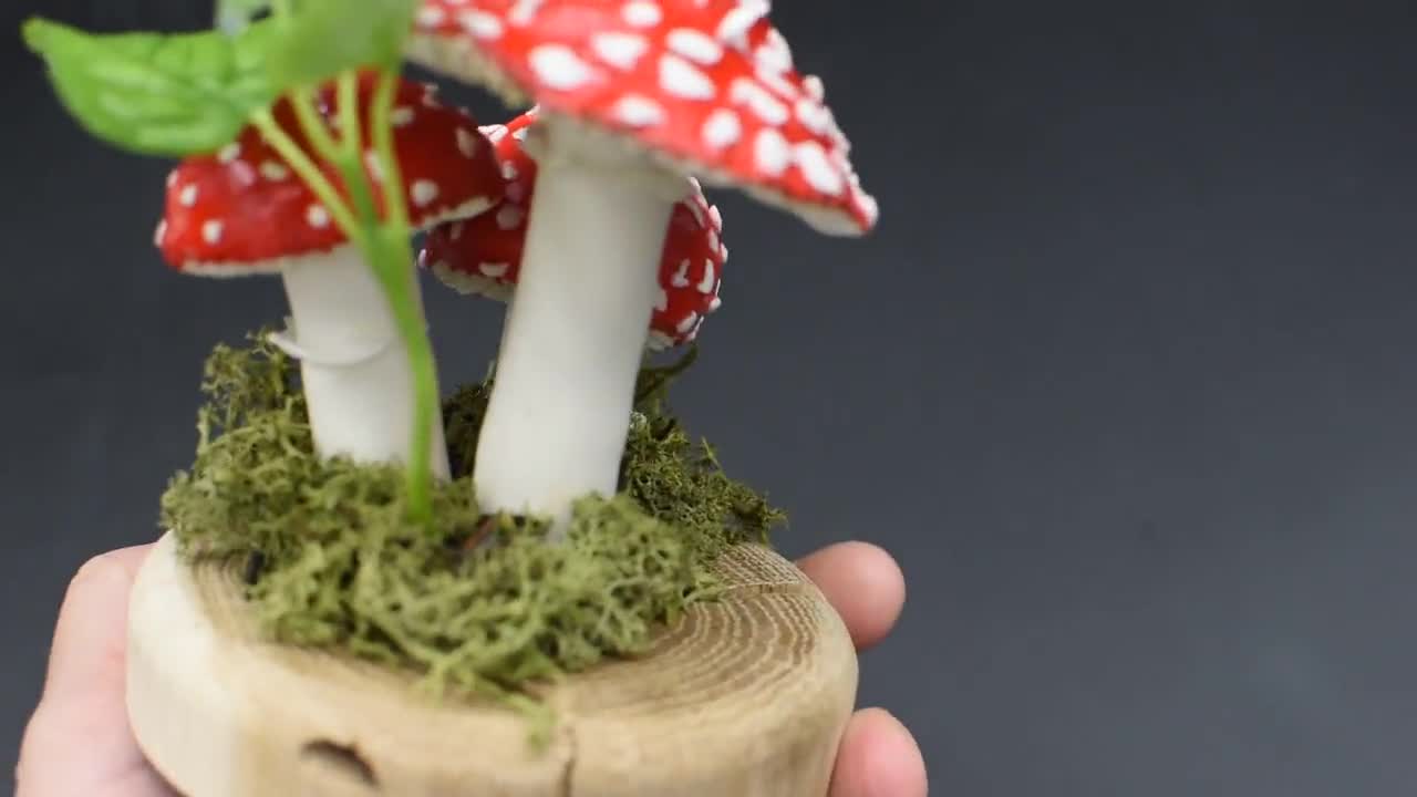 50 Stück Fliegenpilz Deko - Miniatur Pilze Aus Kunstharz Für Garten & Blumentopf