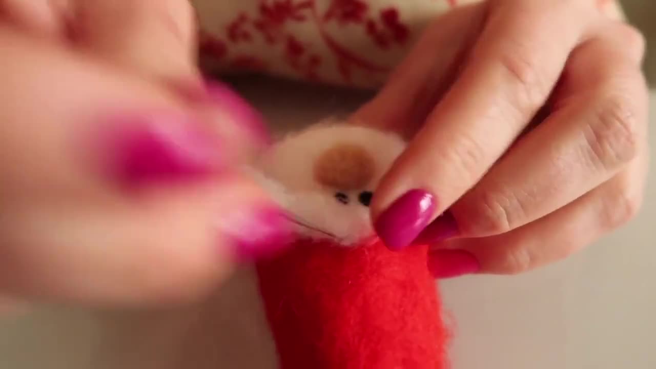 Needle Felting Santa Kit Beginners Jolly Santa by Sarah Brown 