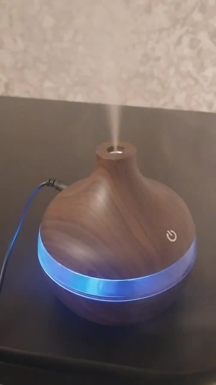 Wooden Onion Aromatherapy Air Humidifier Essential Oil Lamp - puretechniche