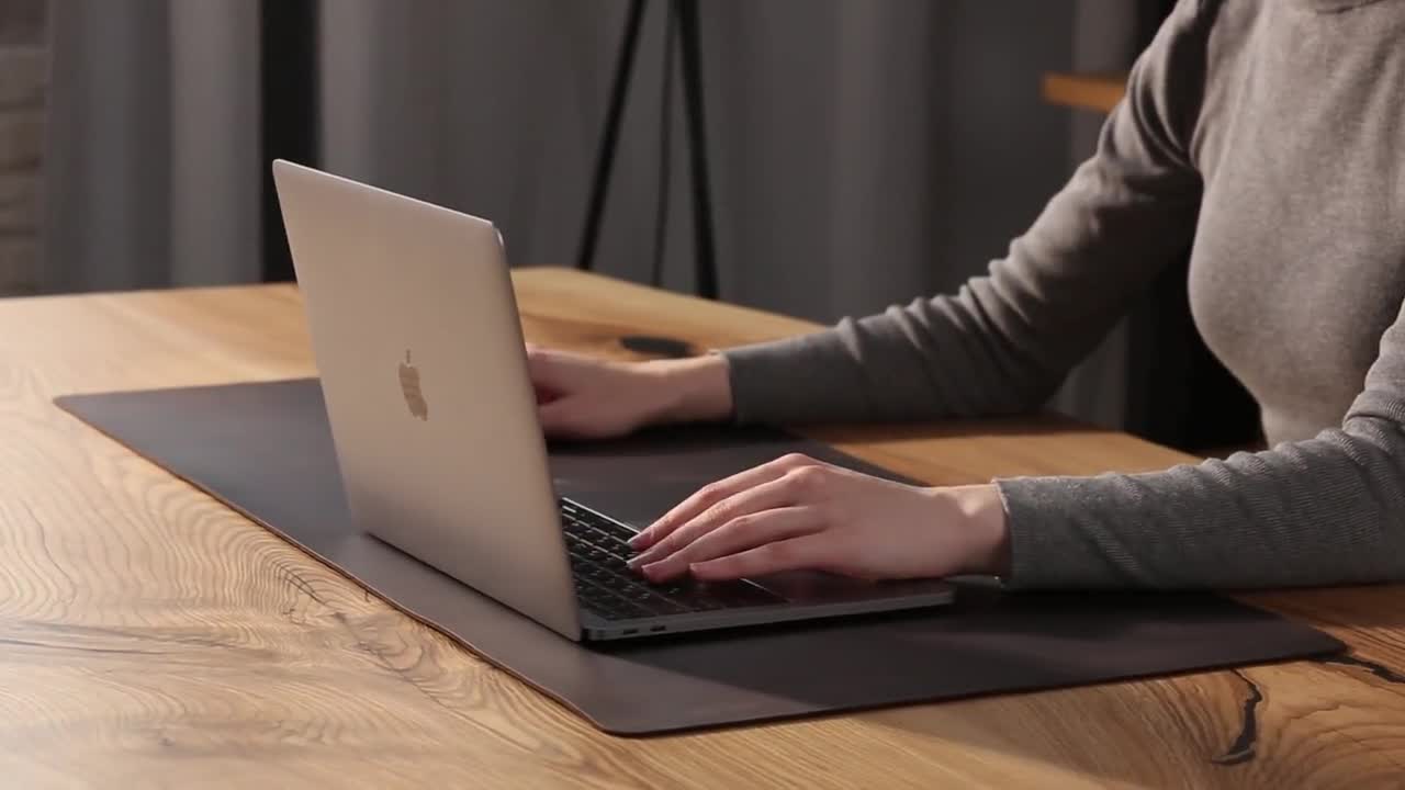 Cacoy Tappetino Da Scrivania In Pelle PU E Sughero, 120x60cm Tappetino Per Mouse Grande