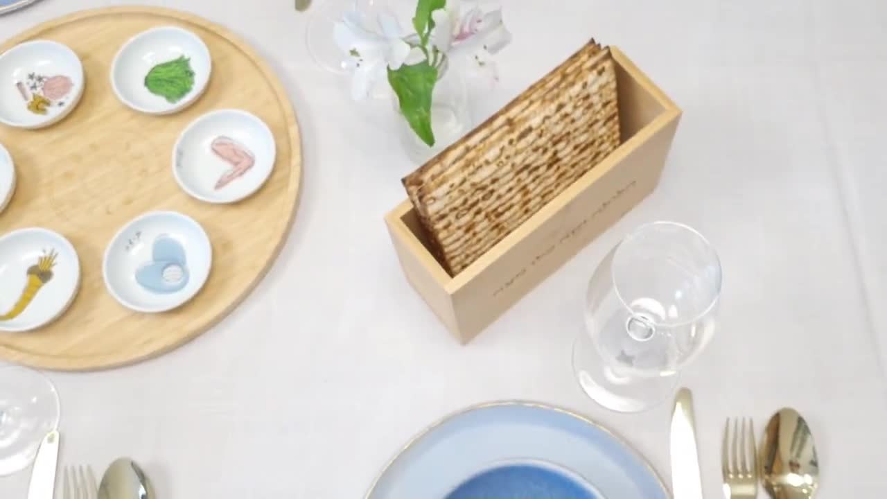 Maxdot Passover Seder Plate Wooden Hexagram Shape Australia