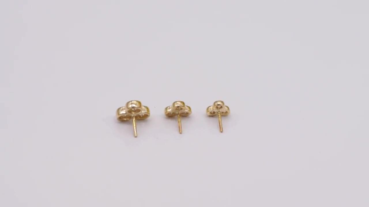 Gemstone Spike Helix Earring  14K Gold Flat Back Piercing Studs – Two of  Most