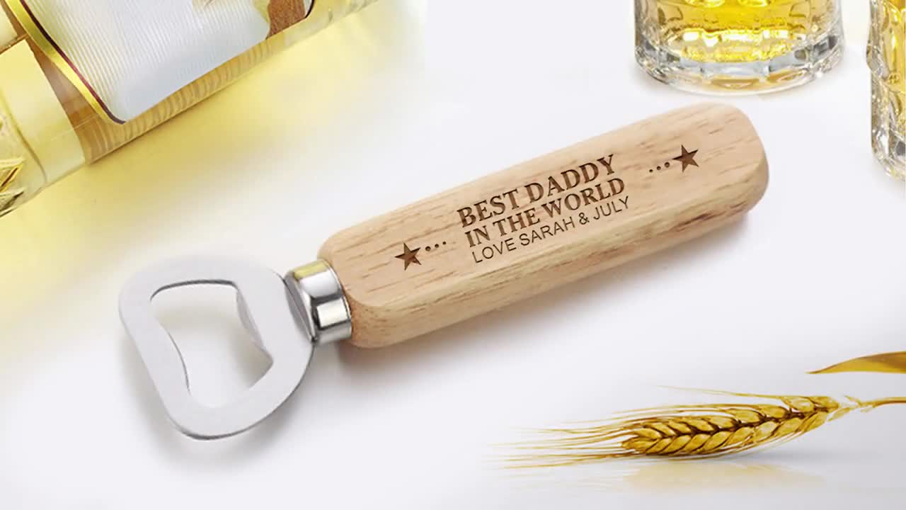 Personalised Bottle Opener for Dad Best Dad in the World -  Norway