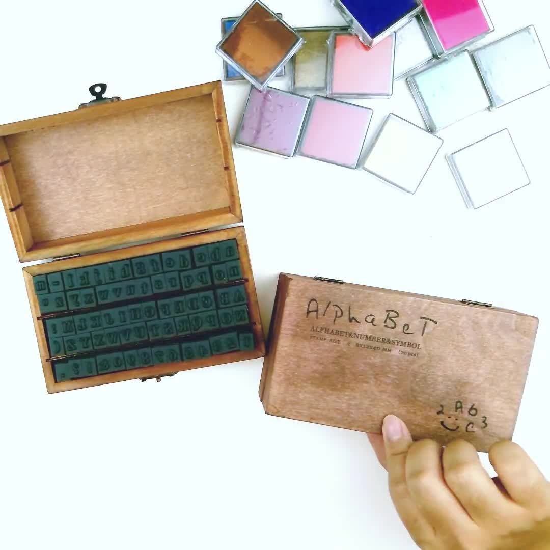 Paper Poetry Alphabet Stamp Tub with Ink Pad - 30pcs Paper Poetry Alphabet Stamp Tub with Ink Pad - 30pcs