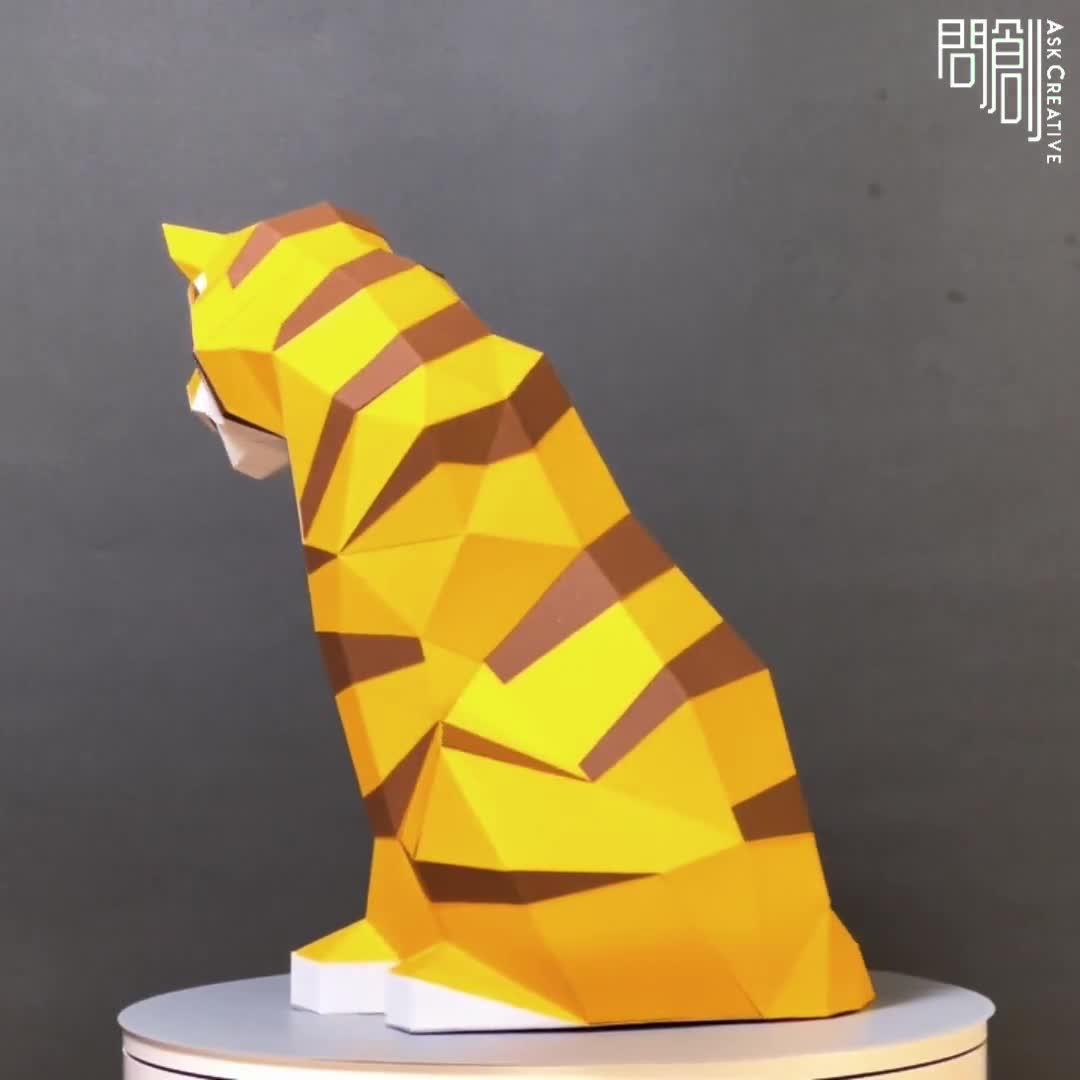 CreArt - 24x30 cm - Polygon Tiger, Création d'objets, Loisirs créatifs, Produits