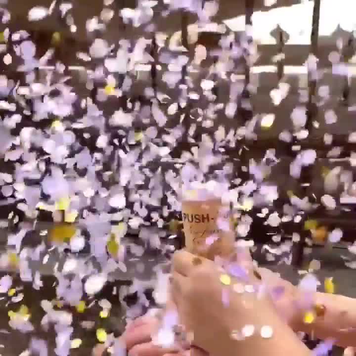 5pcs Empty Confetti Popper Flower Paper Confetti Push Weddings Party Cake P  ^~