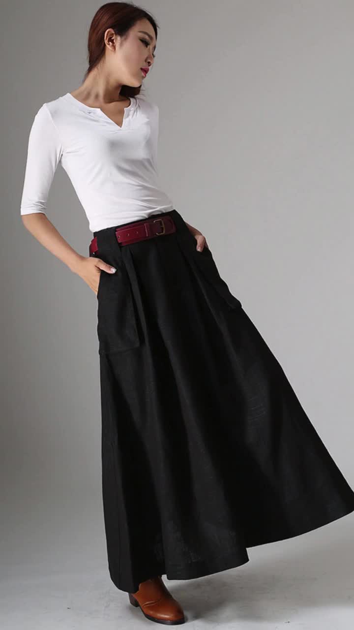 Generico Donna Gonna Lunga Elegante Elastico Vita Alta Boemia Gonna Casual Gonna da Spiaggia