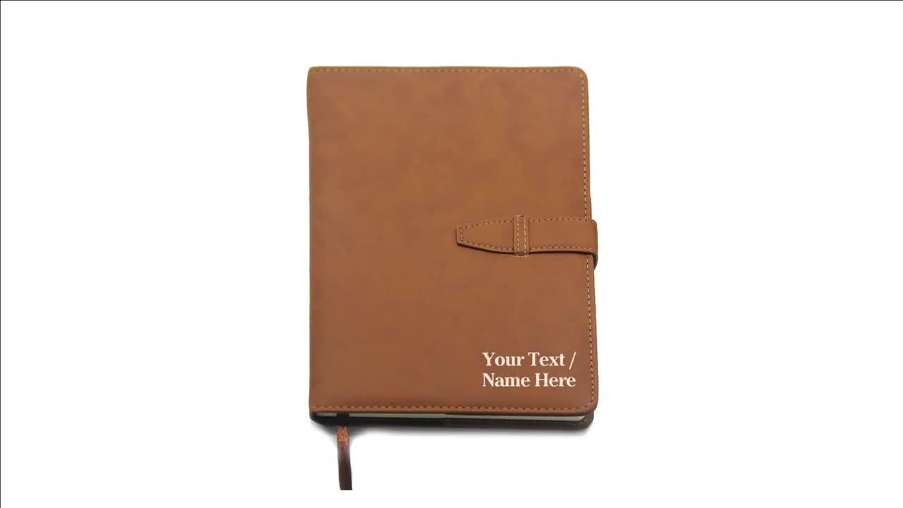 Custom PU leather Genuine Cow Leather Office Business Notebook