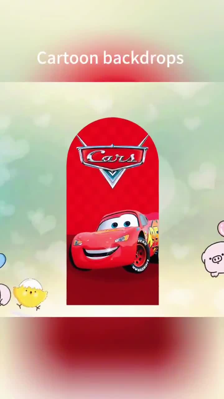 Minnie Mouse Arch Backdrop: Pink Cartoon Birthday Party Decor video poster