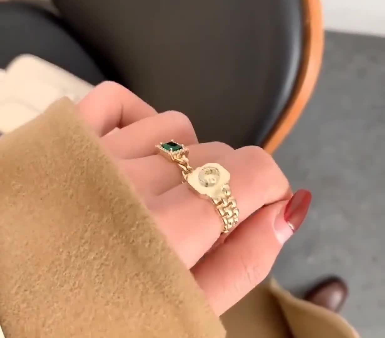 Anillo abierto de letra inicial de oro personalizado para mujer, anillos  ajustables del alfabeto, anillo de sello de la A a la Z (anillos dorados  con