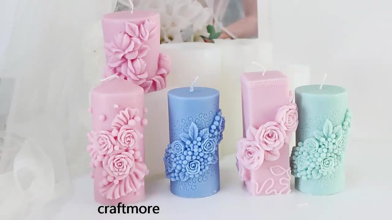 Moule En Silicone Pour Bougie Pilier - Forme Longue - Moule En Résine Pour La Fabrication De Bougies Parfumées - Décoration De Table à La Maison