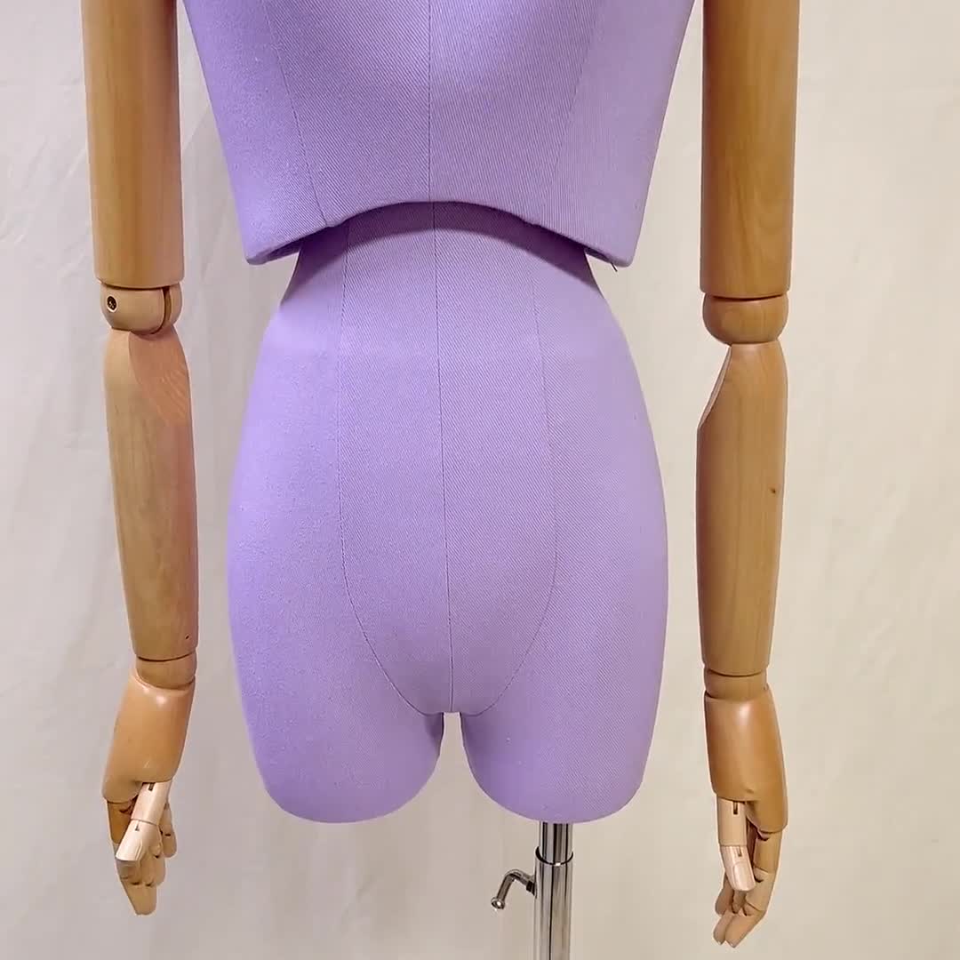 Male and Female Full Body Mannequin, Woman Display Model Dummy Form for  Boutique Slub Hemp Human Torso With Wood Arms 