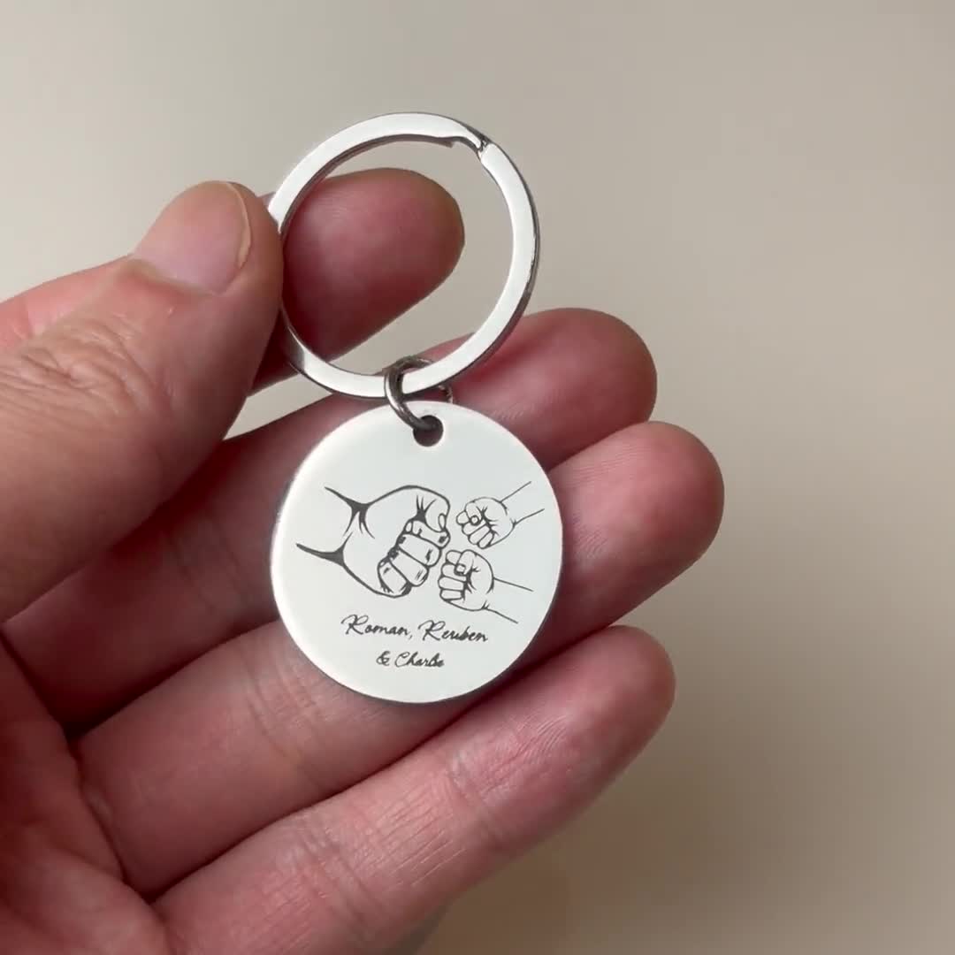 Portachiavi con ciondolo bambino 8 nomi personalizzati regalo per nonno festa dei nonni – IT