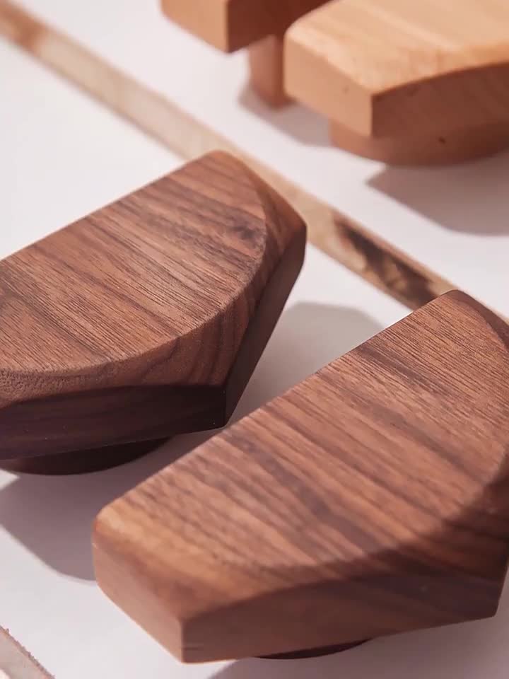 SAMPLES, Solid Wood Handles, 6 Different Wood Types Included, 10cm