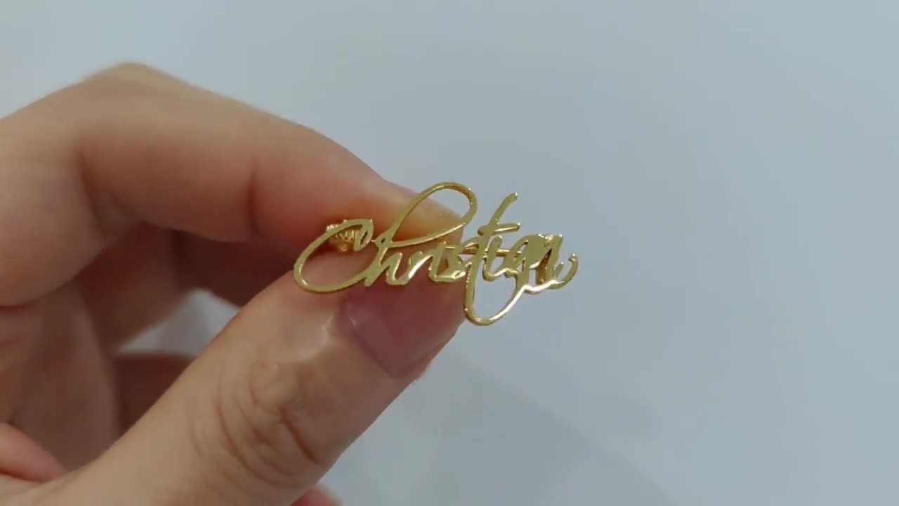 LoveVibesJewelry Personalized Name Brooch, Brooches for Women, Custom Name Brooch Women's Brooches & Pins Unique Anniversary Gifts, Meaningful Birthday Gifts