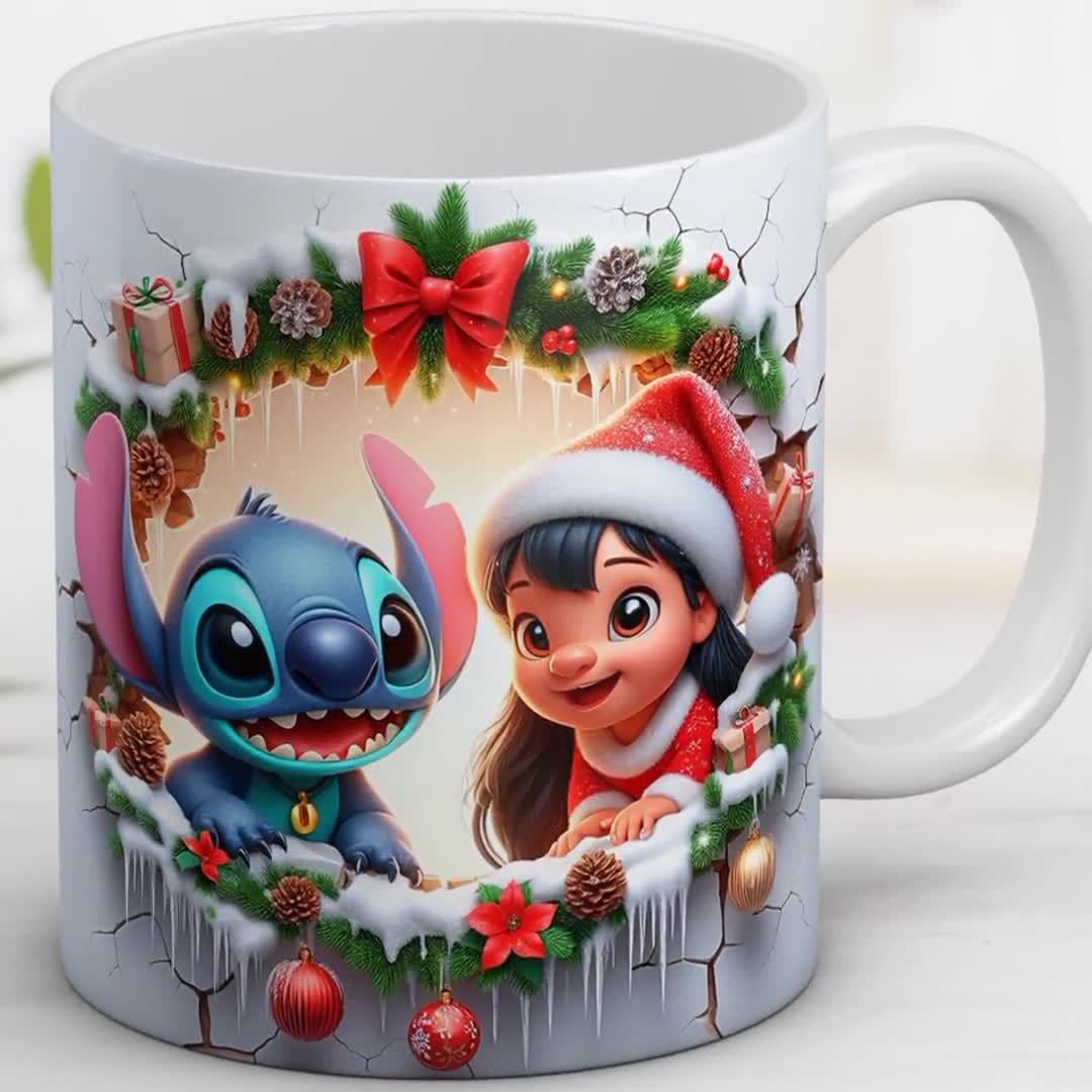 Lilo and Stitch Weihnachtstassenverpackung, Cartoon PNG (Digitaler Download) video poster