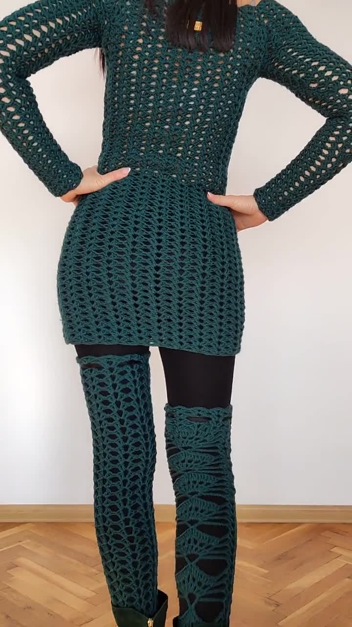 Crochet Dress PATTERN, Tutorial in ENGLISH, Designer Crochet Dress Pattern  PDF, High Fashion Crochet Dress Pattern Pdf, Dress Short Sleeves. 