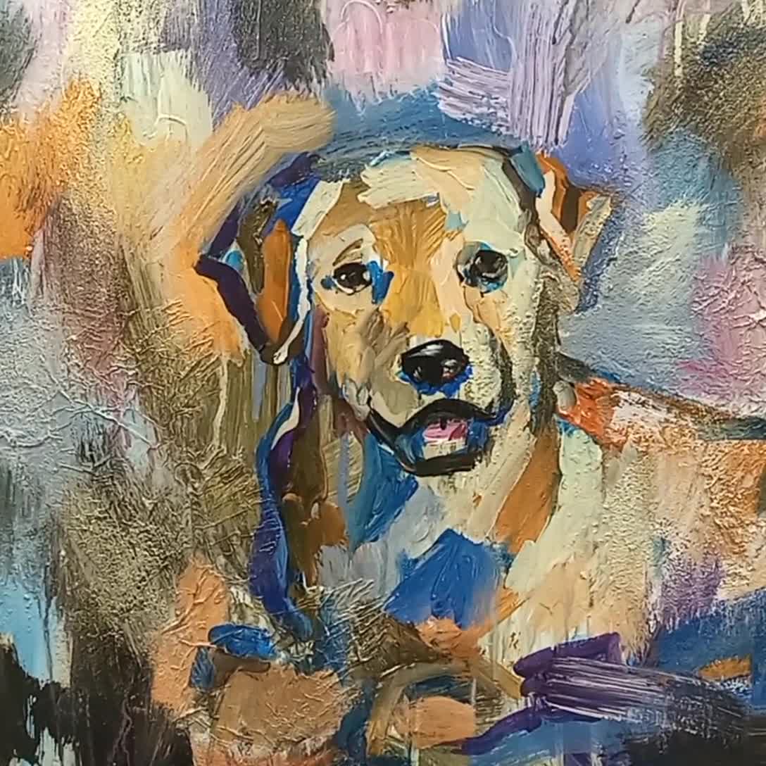 犬のパーソナライズされたアート、ラブラドール、個々の動物の