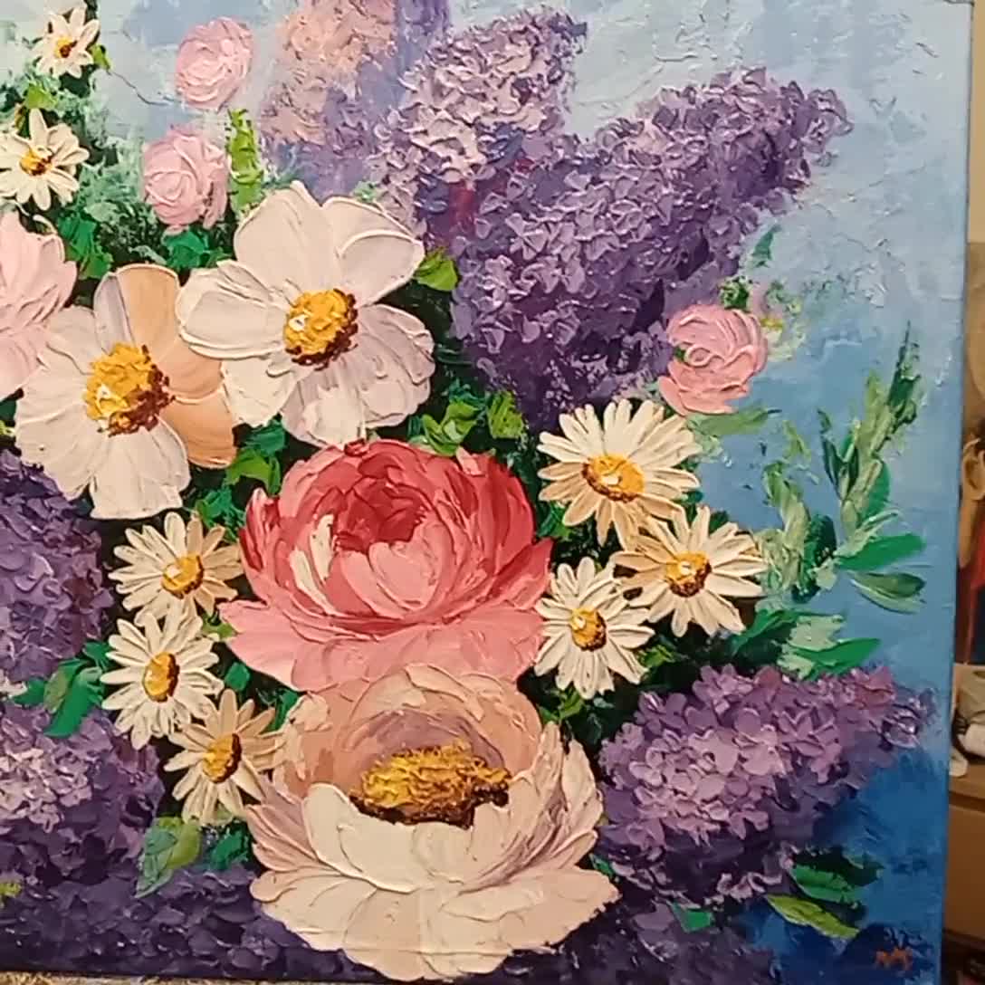 抽象的な油彩画宙花 抽象的な油彩画宙花