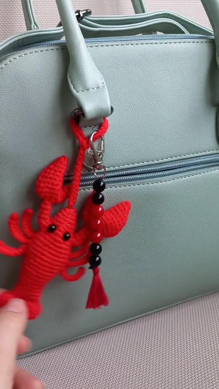 Portachiavi A Forma Di Aragosta In Acciaio Inox - Ciondolo Animale Marino Carino - Regalo Per Amanti Del Mare E Dell'Oceano - Argento, Taglia M