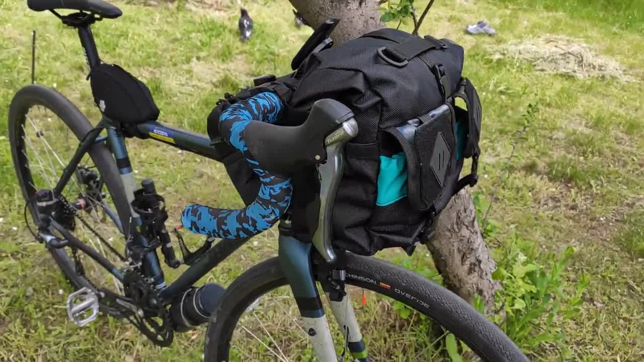 Handlebar Bag Rolltop Bike Bag. Messenger Bag. Bicycle Gear