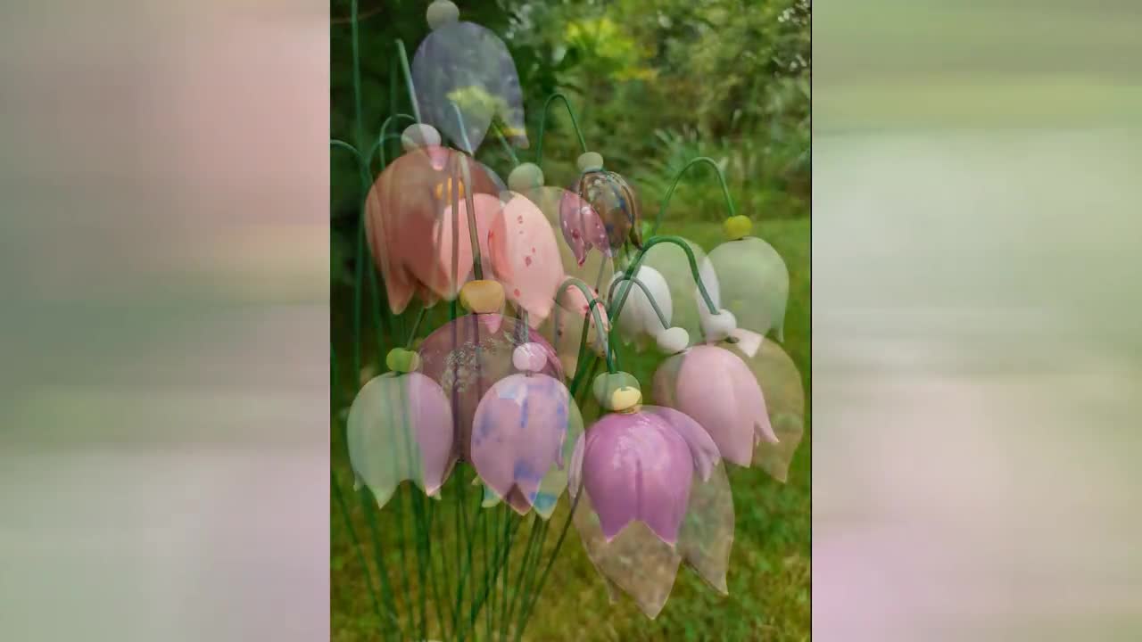 春の花様　角19.2L　6本 Decorative Ceramic Flowers (1 Pc) | Bellflowers | Herebells