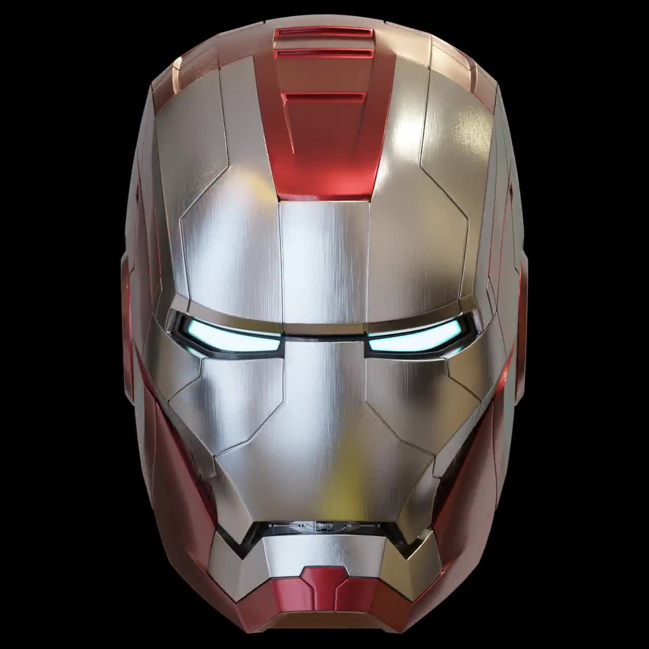 Ironman Mark 5 Helmet 3D Printable Model with Interior Details for cosplay