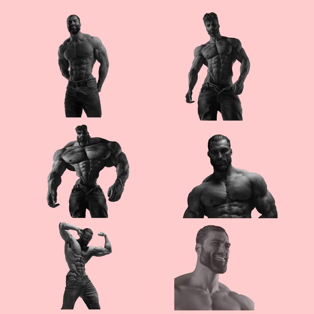 Giga Chad Giga Chad Meme Clipart 8 Different Giga (Download Now