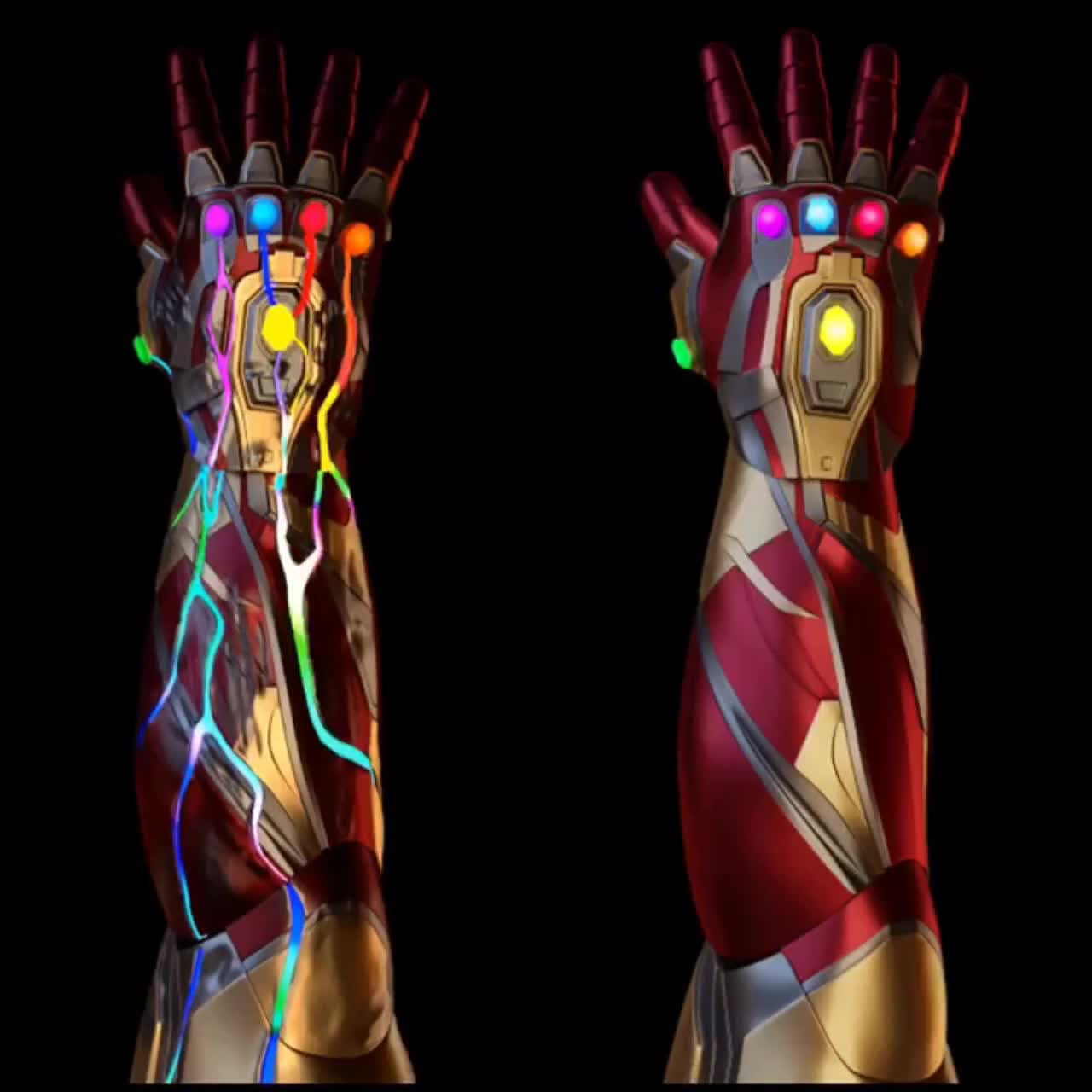 通常および戦闘ダメージを受けたアイアンマン マーク 85