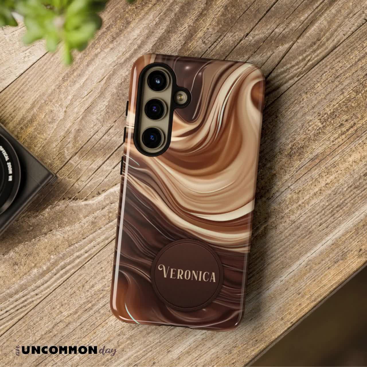 マーブル渦巻き模様のSamsung Galaxyケース、パーソナライズされたアースカラーの抽象的なデザイン - Etsy 日本