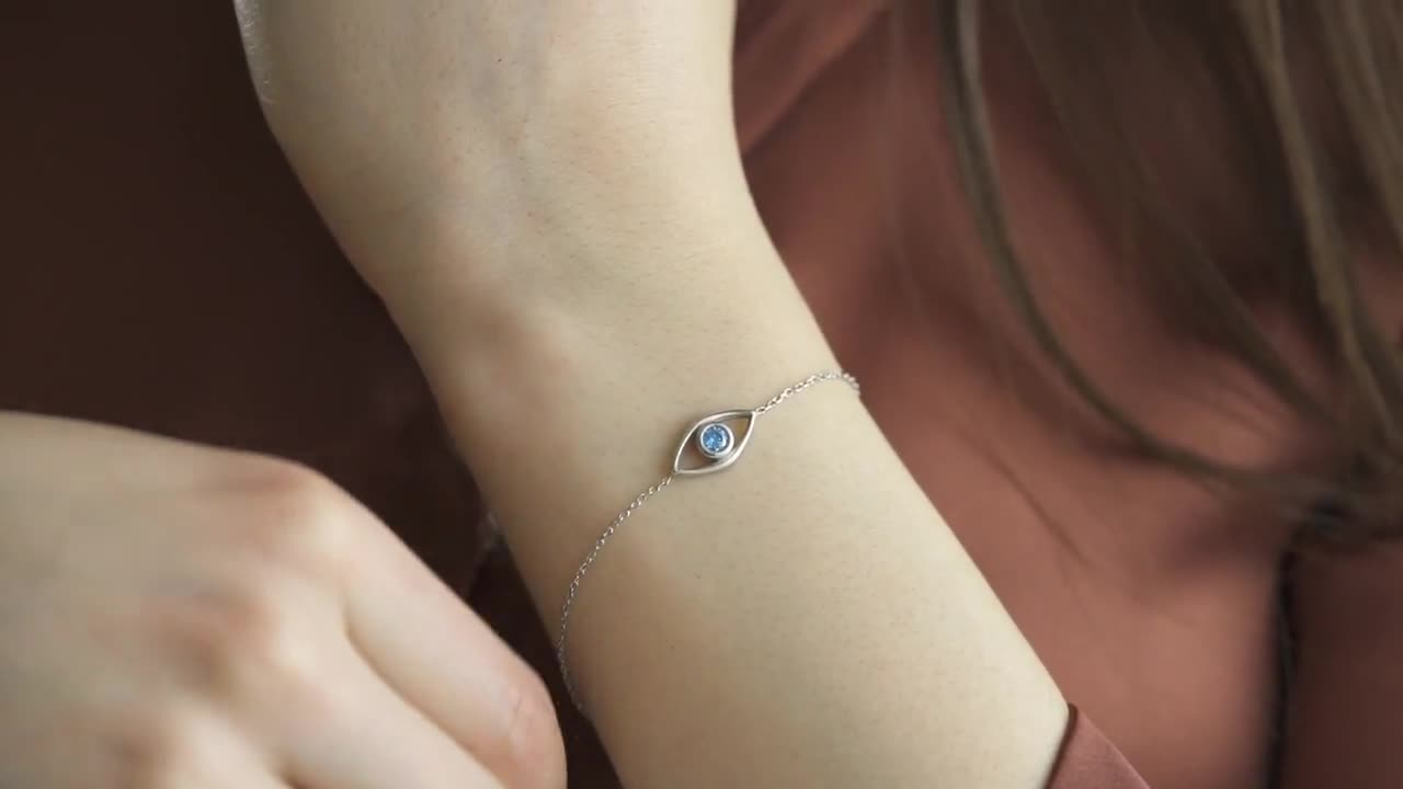 Bracciale malocchio a catena cubana per donna uomo