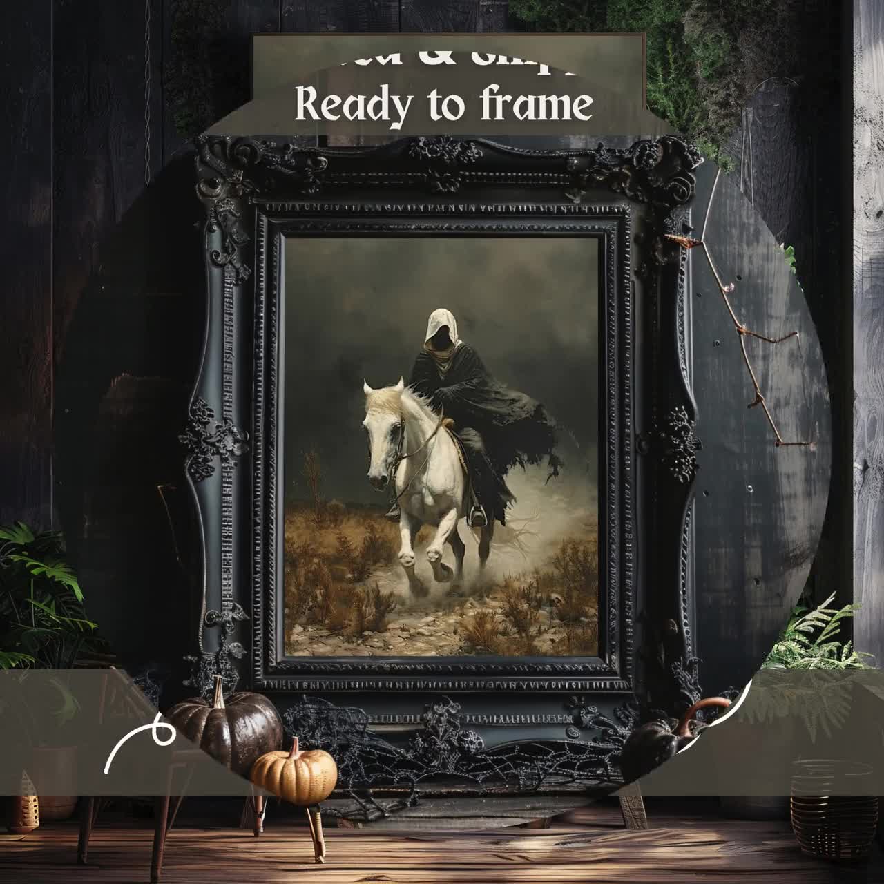 Horseman of the Apocalypse Art Print: Gothic Horror Wall Decor - Etsy