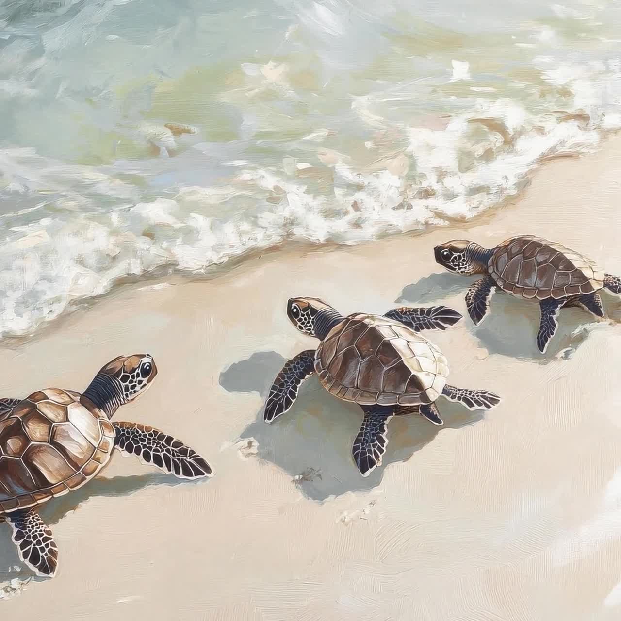 Sea Turtle Honu Art Print By Danny Phillips – 8x10" Unframed Hawaiian Coastal Wall Decor, Beach & Nursery - View #3