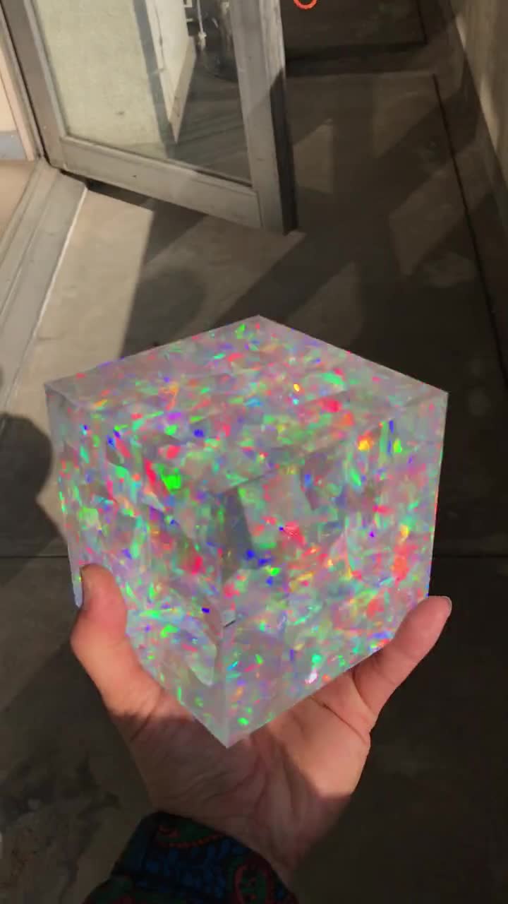 10cm Niji cube prism video poster