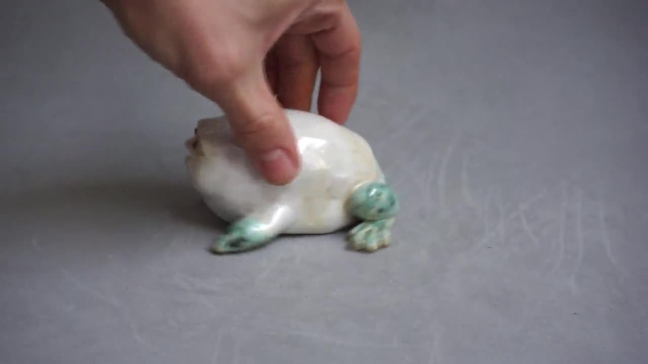 Ceramic Frog Figurine, Ceramic Sculpture Art, Human Face, Cute