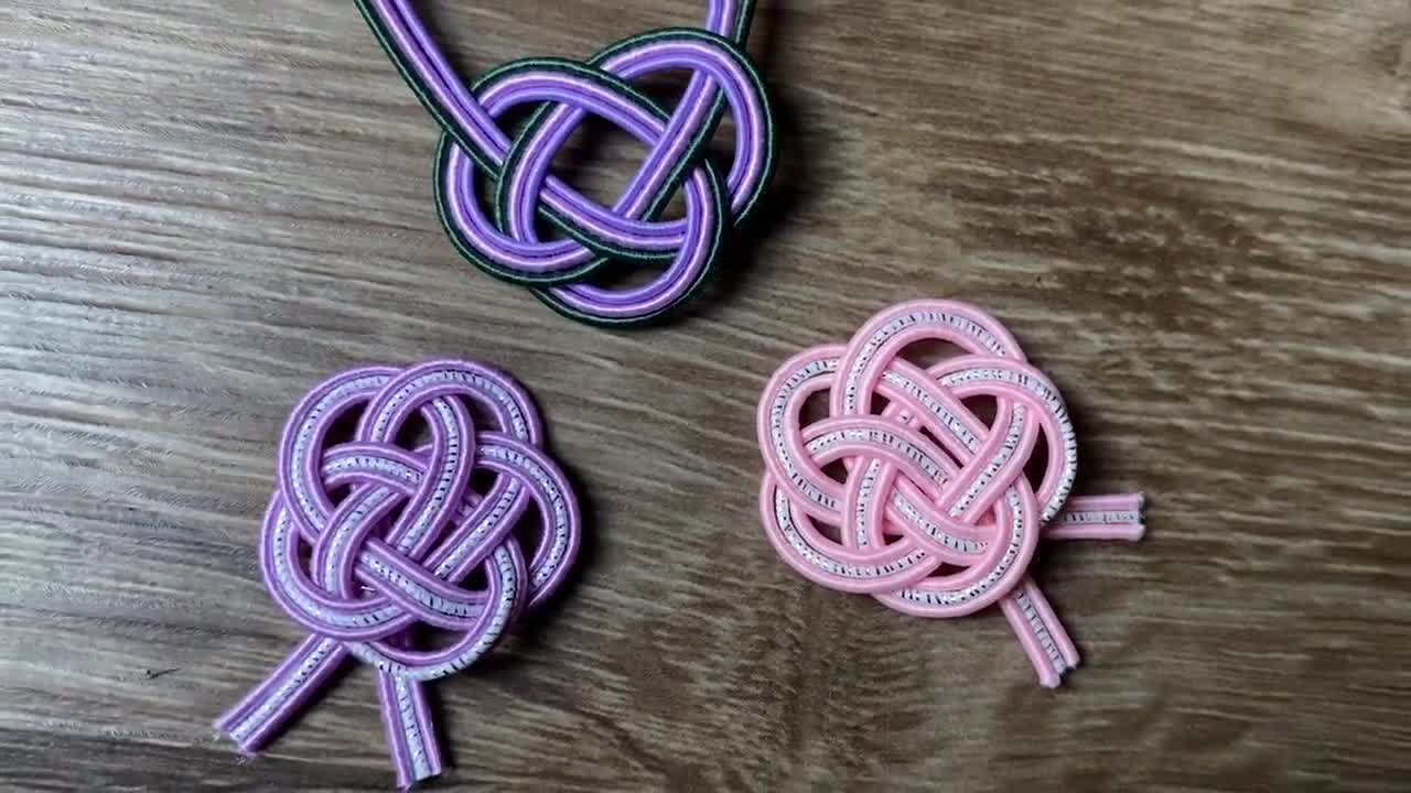 Mizuhiki Pink+purple colors, Paper strings, mizuhiki 9colors×5=45strings, japanese cord, rayon wrap video poster